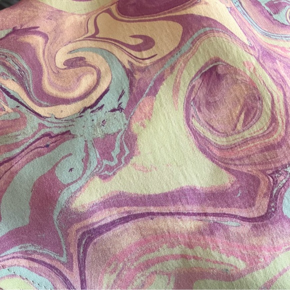 NWT ZARA Marble Pattern Satin Dress with Cut Out Detail Size XS - Picture 5 of 10